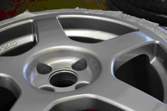 Ford Focus RS repaired and refinished wheel