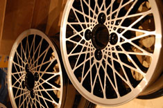 924 Turbo Style 15" Alloy wheel diamond cut & Gloss black