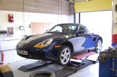 Porsche 986 Boxster S on the ramp